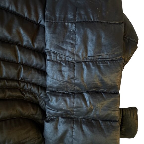 A.N.A. Black Packable Premium Down Puffer Jacket Long Sleeve Stow Away Hood   S - Picture 10 of 10